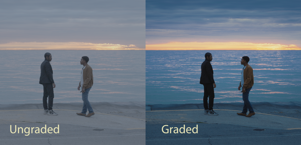 Grade vs ungraded sky - videographer